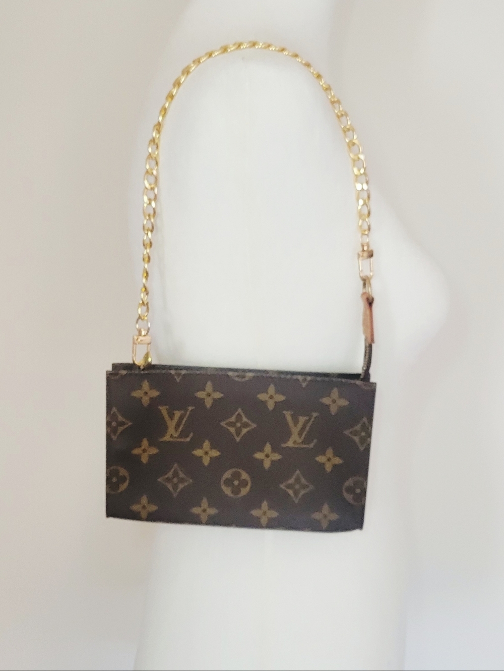 Louis Vuitton Monogram Mini Shoulder Bag in Brown and Gold - Picture 6 of 15